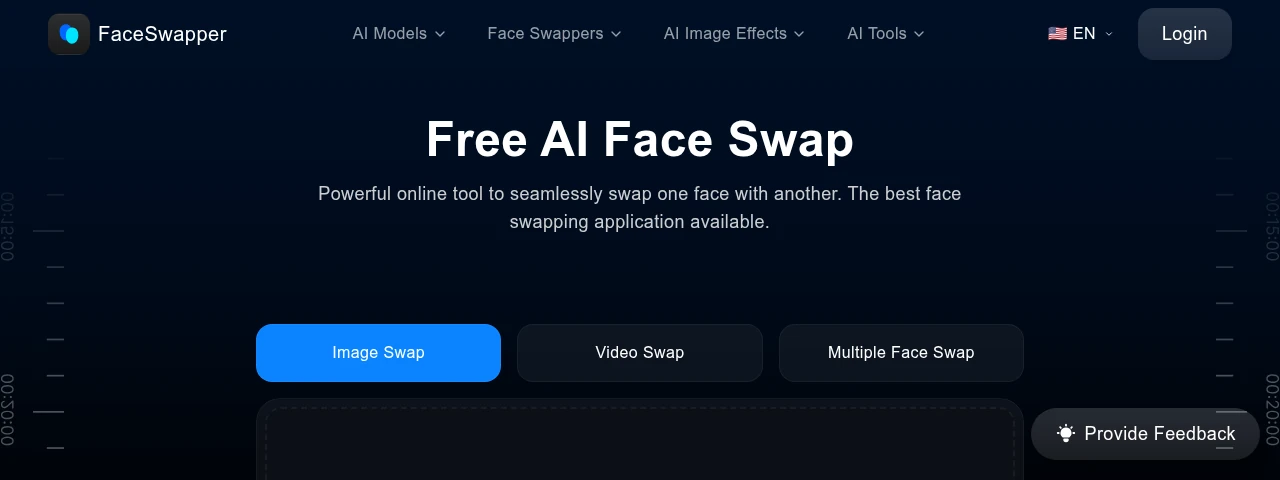 FaceSwapper official homepage screenshot