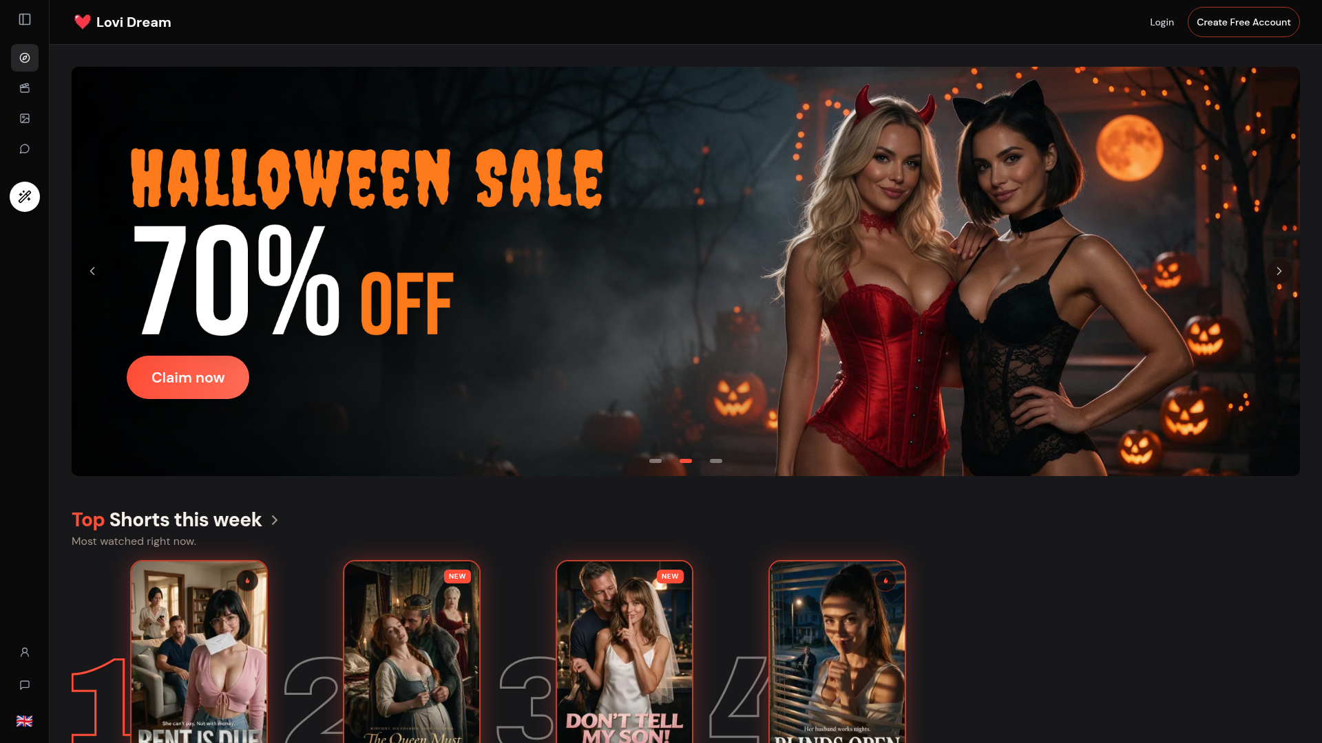 Lovi Dream homepage