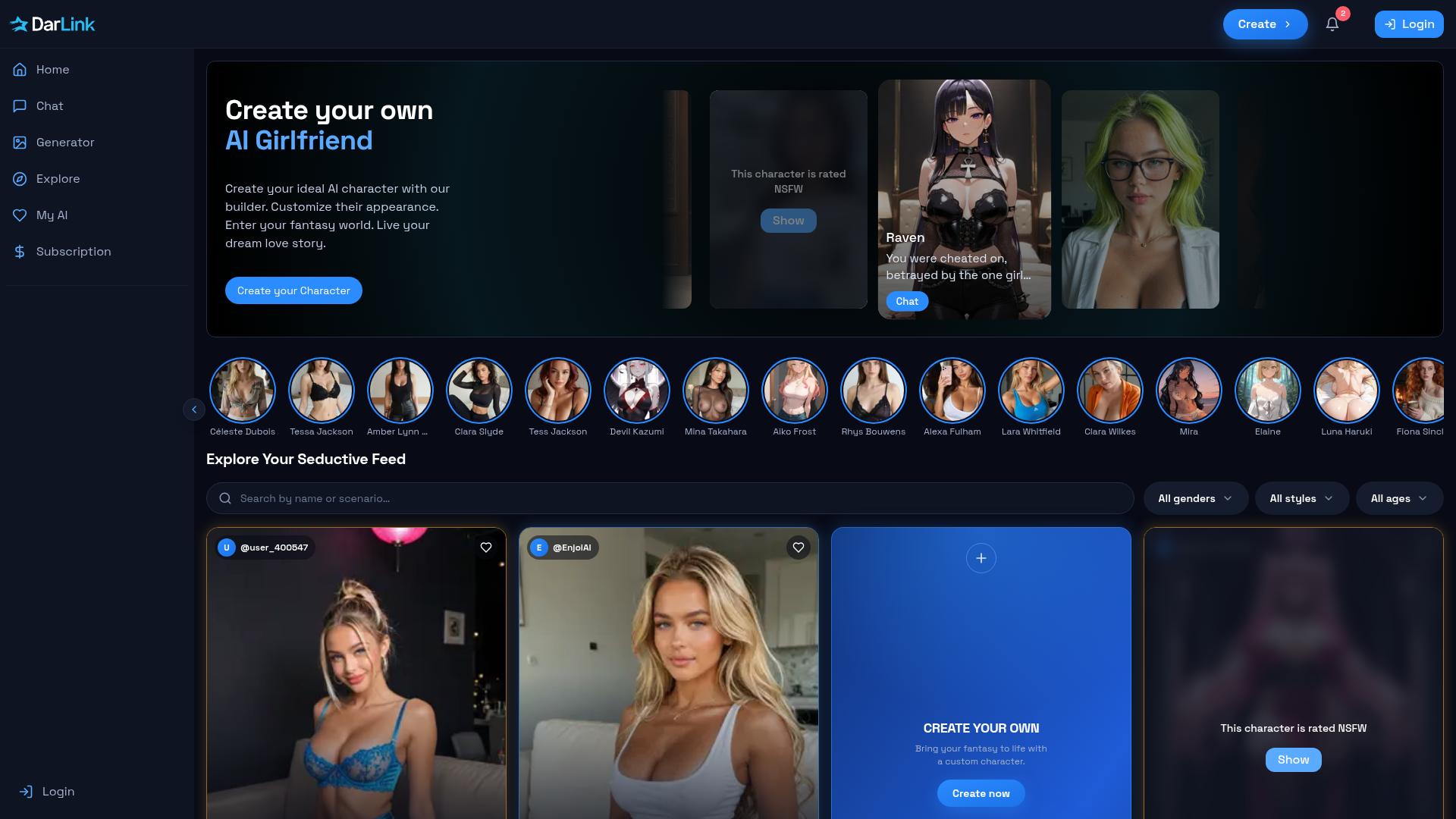 DarLink AI homepage