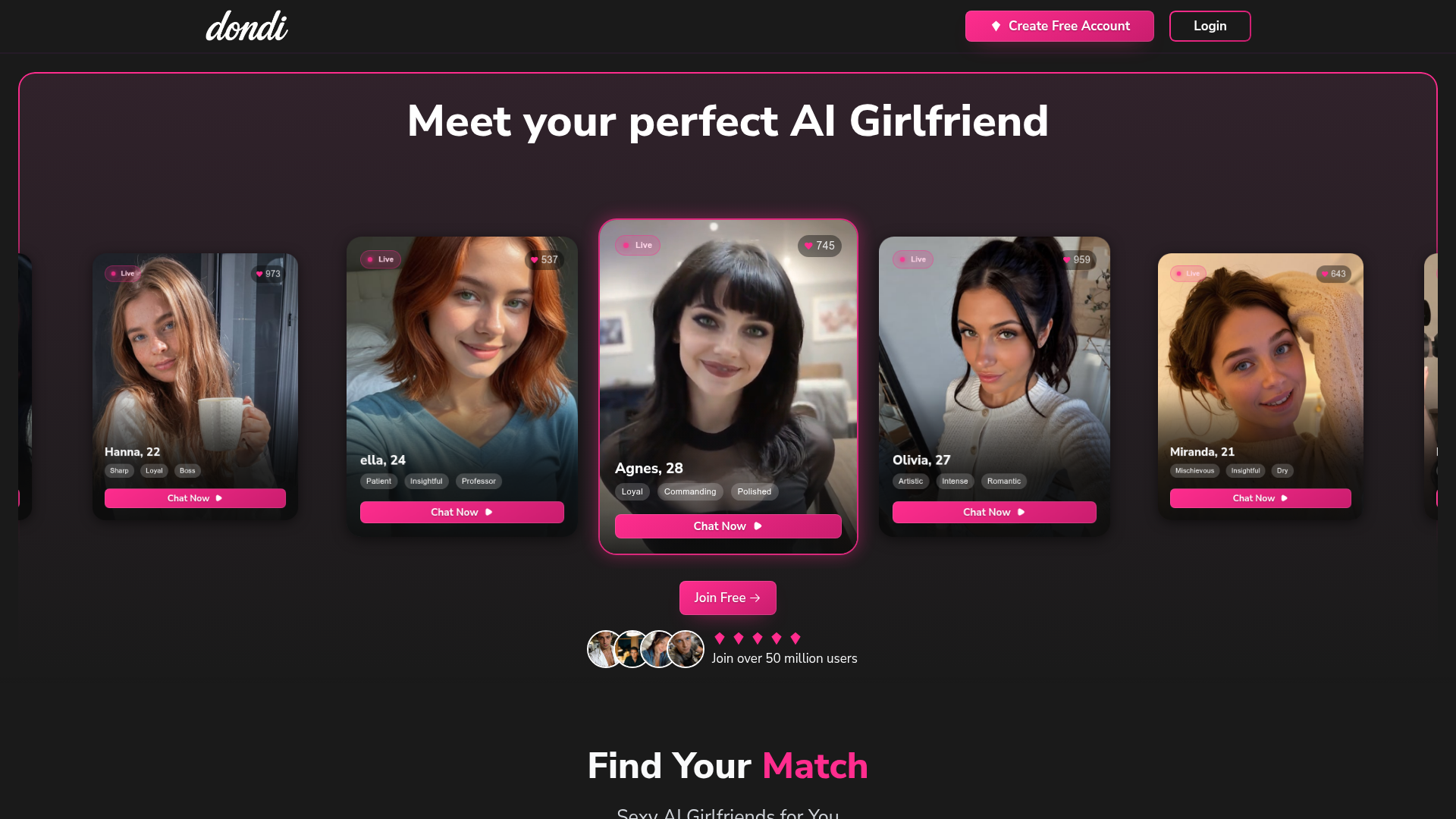 Dondi AI homepage