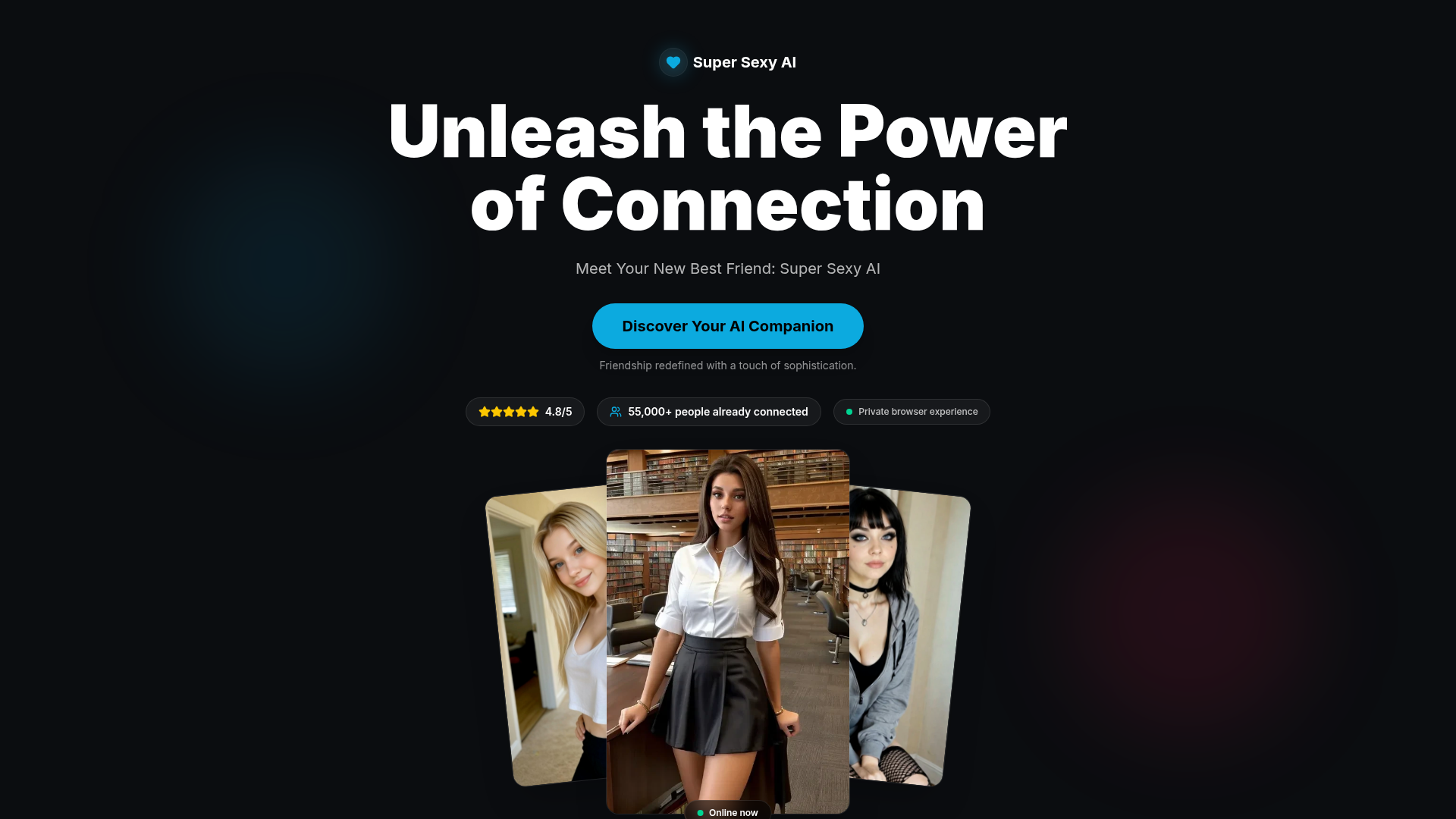 Super Sexy AI homepage