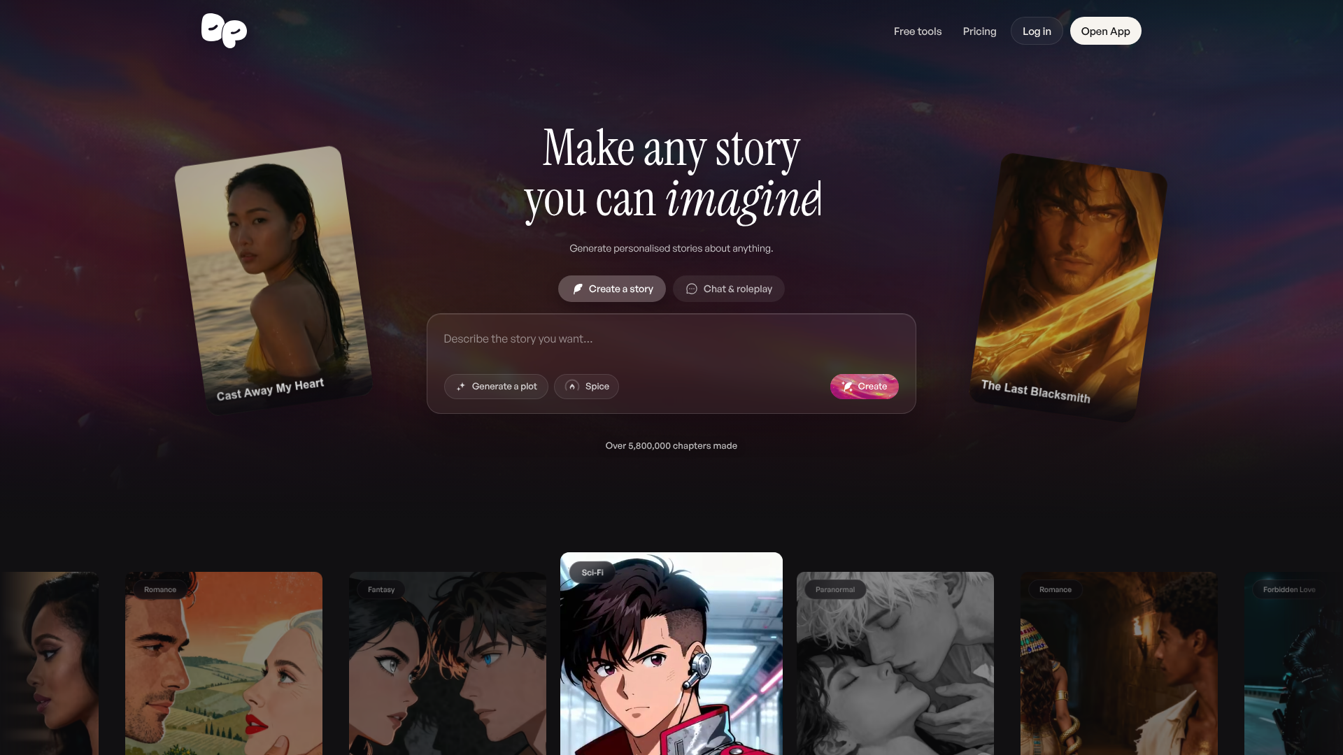 DreamPress AI homepage